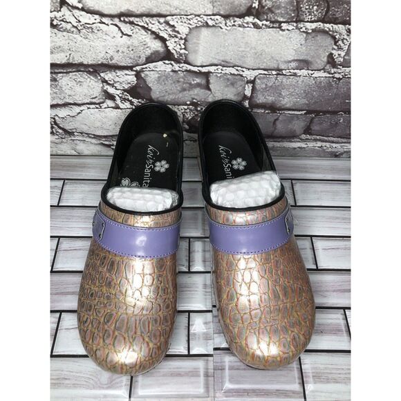 Koi by Sanita Pink Croc Leather Platform Danish Clogs Shoes Women Sz 42EU/11M US - Picture 2 of 16